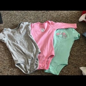 Three cute onesies 6-9 month